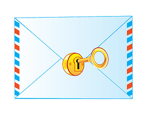 Image showing Envelope on lock