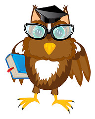 Image showing Owl teacher with book