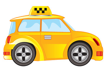 Image showing Car taxi on white background