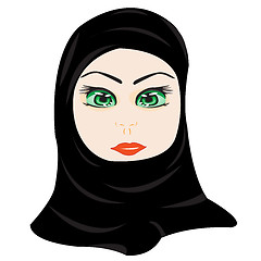 Image showing East woman in hijab