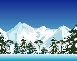 Image showing High snow mountains