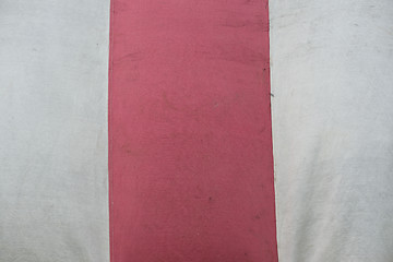 Image showing Red-and-white striped textile texture