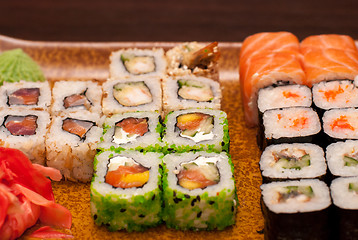 Image showing Japanese food - Sushi and Sashimi