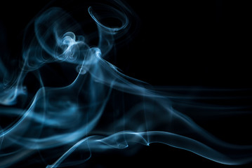 Image showing Beautiful smoke on the black background - macro photo