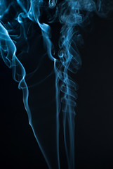 Image showing Beautiful smoke on the black background - macro photo