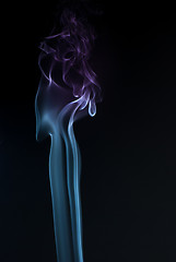 Image showing Beautiful smoke on the black background - macro photo