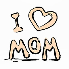 Image showing  Happy mother's day flying painted letters. 2D illustration