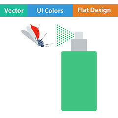 Image showing Flat design icon of mosquito spray