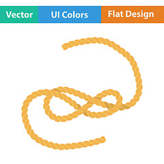 Image showing Flat design icon of rope