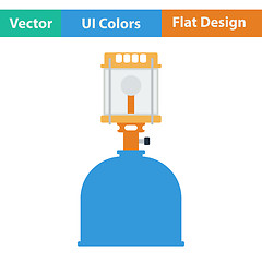 Image showing Icon of camping gas burner lamp