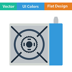 Image showing Icon of camping gas burner stove