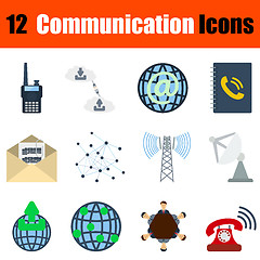 Image showing Flat design communication icon set