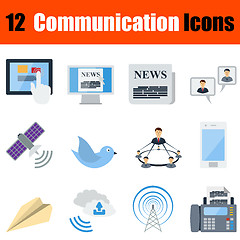 Image showing Flat design communication icon set