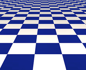 Image showing blue and white tiles