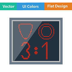 Image showing Flat design icon of football scoreboard