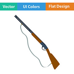 Image showing Flat design icon of hunting gun