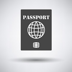 Image showing Passport with chip icon