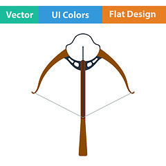 Image showing Flat design icon of crossbow