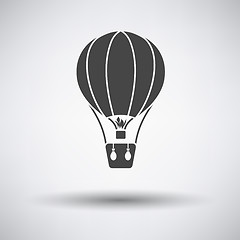 Image showing Flat design icon of hot air balloon