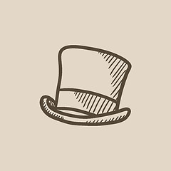 Image showing Top hat sketch icon.