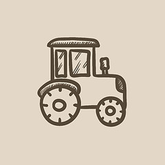 Image showing Tractor sketch icon.