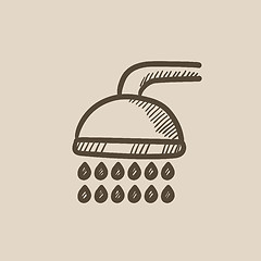 Image showing Shower sketch icon.