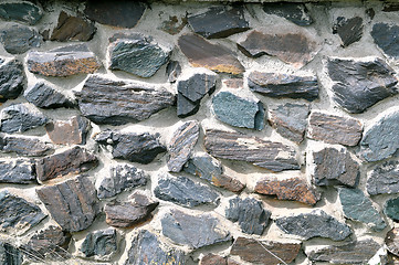 Image showing The texture in the form of a wall of colored quartz