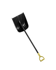 Image showing Black snow shovel isolated