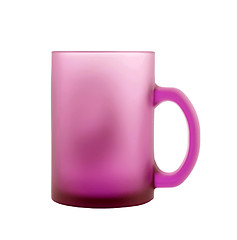 Image showing pink coffee mug isolated on white background
