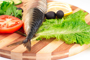 Image showing sliced herring with vegetables