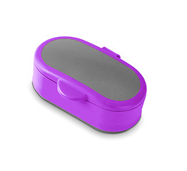 Image showing Purpule plastic case on white background