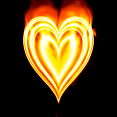 Image showing heart on fire