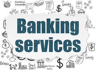 Image showing Banking concept: Banking Services on Torn Paper background