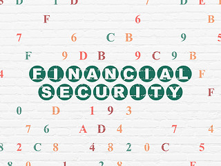 Image showing Protection concept: Financial Security on wall background