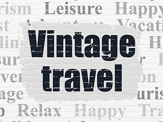 Image showing Vacation concept: Vintage Travel on wall background