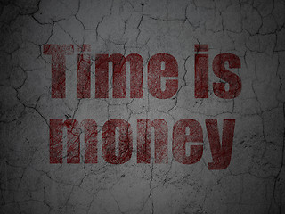 Image showing Business concept: Time is Money on grunge wall background