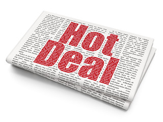 Image showing Finance concept: Hot Deal on Newspaper background