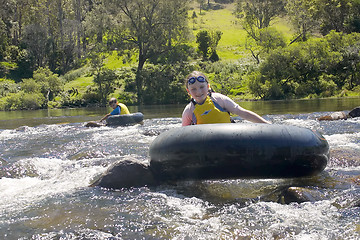 Image showing riding the tyre