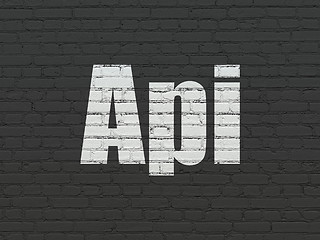 Image showing Programming concept: Api on wall background