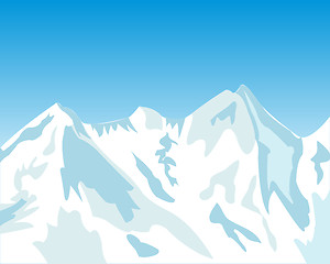 Image showing High mountains in winter