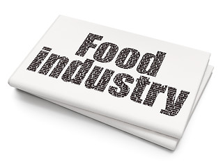 Image showing Manufacuring concept: Food Industry on Blank Newspaper background