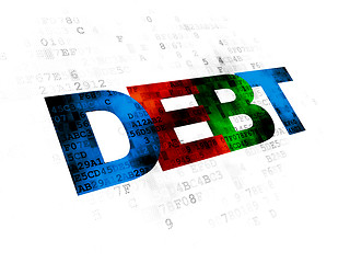 Image showing Finance concept: Debt on Digital background