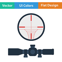 Image showing Flat design icon of scope