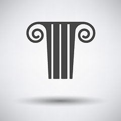 Image showing Antique column  icon on gray background