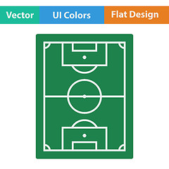 Image showing Flat design icon of football field