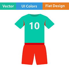 Image showing Flat design icon of football uniform