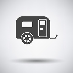 Image showing Camping family caravan car  icon 