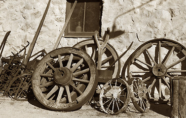 Image showing old wheels