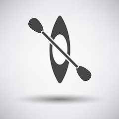 Image showing Kayak and paddle icon