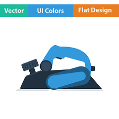 Image showing Flat design icon of electric planer
